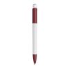 Kugelschreiber Kamal hardcolour Weiss-Dunkelrot | 1-farbiger Siebdruck | 180° vom Clip | 40 mm x 25 mm | Nicht verfügbar