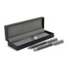 Metallstift und Rollerball-Stift im Set in Geschenkbox Gewehrmetall  dunkel-Gewehrmetall  dunkel | ohne Werbeanbringung | Nicht verfügbar | Nicht verfügbar | Nicht verfügbar