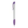 Kugelschreiber Apollo Hardcolour Weiss-Transparent Violett | 1-farbiger Siebdruck | 90° vom Clip | 40 mm x 25 mm | Nicht verfügbar