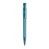 Kugelschreiber Pier Clear Transparent Blau Weiss-Blau Weiss | 1-farbiger Siebdruck | 180° vom Clip | 45 mm x 25 mm | Nicht verfügbar