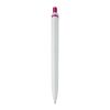 Kugelschreiber Modell Click Shadow - Hergestellt in Deutschland Weiss-Dunkelrosé