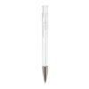 Kugelschreiber Avalon Transparent mit Metallspitze Weiss-Weiss | 1-farbiger Siebdruck | 180° vom Clip | 50 mm x 25 mm | Nicht verfügbar