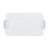 Doppelte Lunchbox mit Besteck Weiss | 1-farbiger Tampondruck | Deckel | 50 mm x 50 mm