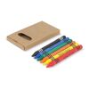 6 Stück Buntstifte in Bastelbox Natur | ohne Werbeanbringung | Nicht verfügbar | Nicht verfügbar