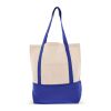 Einkaufstasche aus Baumwolle OEKO-TEX® 140g/m² 40x10x35cm Blau Weiss