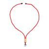 R-PET Kordel-Lanyard Rot Weiß | 1-farbiger Tampondruck | Seite 1 | 28 mm x 14 mm