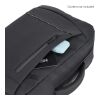PU Osaka Laptop-Rucksack 30 x 14 x 42 cm 15 l Schwarz | Digital Transferdruck | Fach | 150 mm x 220 mm
