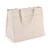 Baumwoll-Tragetasche mit Reißverschluss OEKO-TEX® 39 x 24 x 34cm 320g/m² Ecru | 1-farbiger Siebdruck | Seite 1 | 290 mm x 130 mm