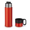 Isolierflasche mit Becher 500ml Rot Weiß