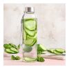Trinkflasche aus Glas 500ml Transparent