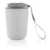 Cuppa Vakuumbecher aus RCS-Stahl mit Umhängeband weiß | ohne Werbeanbringung | Nicht verfügbar | Nicht verfügbar