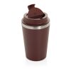 Java 350ml doppelwandiger Becher aus RCS recyceltem PP rot | ohne Werbeanbringung | Nicht verfügbar | Nicht verfügbar