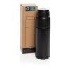 Thermocup RCS – recycelte Thermosflasche mit Becher, 500ml schwarz