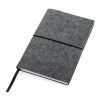 A5-Softcover-Notizbuch aus GRS-zertifiert recyceltem Filz schwarz | ohne Werbeanbringung | Nicht verfügbar | Nicht verfügbar