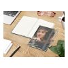 Notizbuch Match-Book RECYCLING Hardcover individuell bedruckt Silber | DIN A5 | ohne Werbeanbringung | recyceltes Naturpapier | Winkelkaro