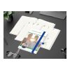 Wochenkalender vorne + Notizen hinten Match-Hybrid RECYCLING Papier-Hardcover A5 Mittelblau | DIN A5 | ohne Werbeanbringung | recyceltes Naturpapier