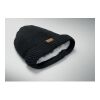 Beanie mit Bündchen schwarz