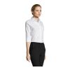 Effect Damen-Stretchbluse weiß | 3XL