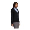 Golden Damen-Strickjacke mit V-Ausschnitt schwarz | M