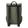 RPET Polyester (300D) Rucksack mit Lasche Lyric Grün | ohne Werbeanbringung | Nicht verfügbar | Nicht verfügbar