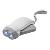 LED-Dynamotaschenlampe 'Mission' aus Kunststoff Silber