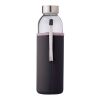 Glasflasche "Neo" (500ml) mit Neoprenhülle Schwarz
