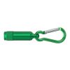Mini-Taschenlampe aus Aluminium mit Karabiner Grün
