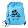rPET 210D Polyester Rucksack mit Kordelzug Calix Weiß