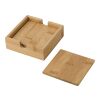 Untersetzer-Set aus Bambus hellbraun | ohne Werbeanbringung | Nicht verfügbar | Nicht verfügbar