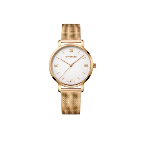 Wenger Metropolitan Donnissima Gold Uhr Gravur Uhr