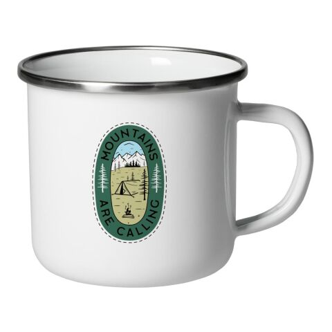 Emaille-Becher "Cozy" 300 ml, Subli weiß | ohne Werbeanbringung | Nicht verfügbar | Nicht verfügbar