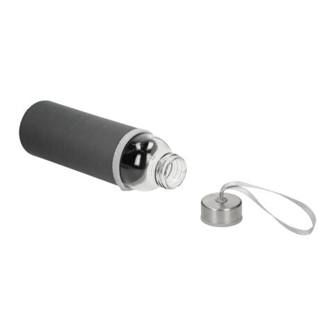 Glasflasche mit Hülle &quot;Pure&quot;, 0,5l transparent | ohne Werbeanbringung | Nicht verfügbar | Nicht verfügbar