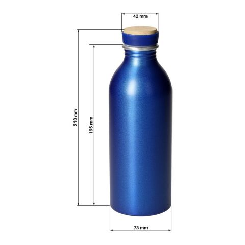Aluminiumflasche &quot;Breeze&quot;, 650 ml blau | ohne Werbeanbringung | Nicht verfügbar | Nicht verfügbar