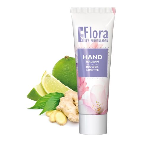25 ml Tube - Handbalsam &quot;Ingwer-Limette&quot; - FullbodyPrint Weiß | ohne Werbeanbringung