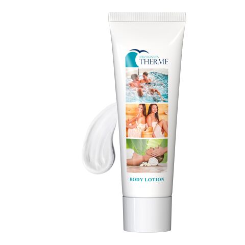 25 ml Tube - Body &amp; After Sun Lotion (sensitiv) - FullbodyPrint Weiß | ohne Werbeanbringung