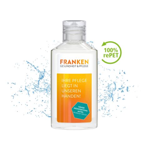 50 ml Flasche - Hände-Desinfektionsgel (DIN EN 1500) - Body Label Transparent | ohne Werbeanbringung