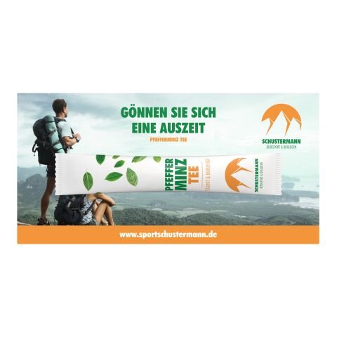 Bio TeaStick auf Karte, individual ohne Werbeanbringung | TeaFlyer DIN Lang