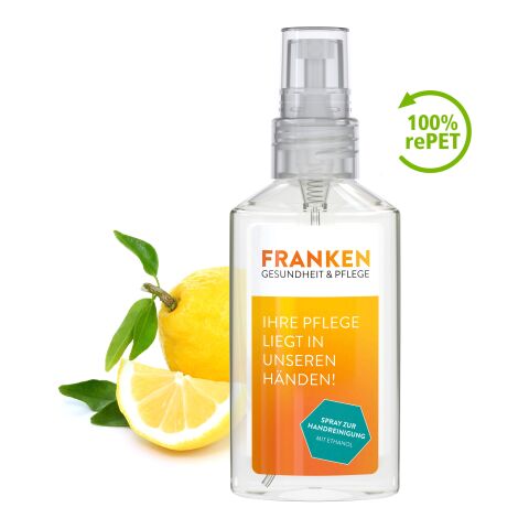 50 ml Spray - Handreinigungsspray (alk.) - Body Label Transparent | ohne Werbeanbringung
