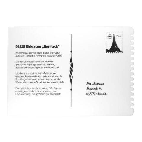 Eiskratzer &quot;Rechteck&quot; weiß | ohne Werbeanbringung | Nicht verfügbar | Nicht verfügbar