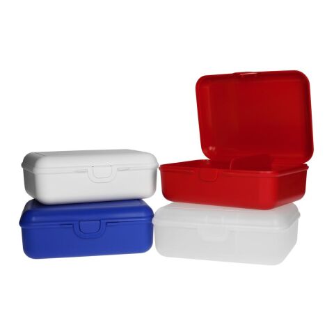 Vorratsdose &quot;School-Box&quot; deluxe, mit Trennschale weiß | ohne Werbeanbringung | Nicht verfügbar | Nicht verfügbar