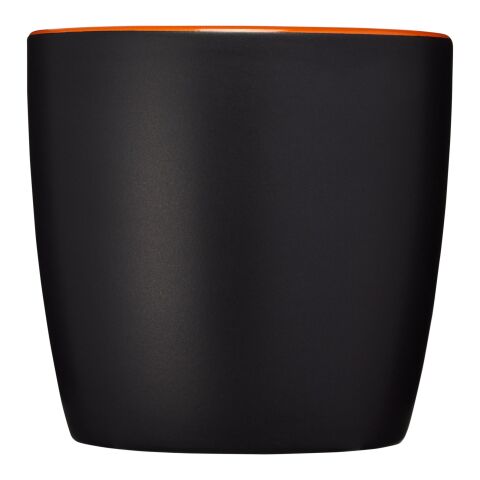Riviera Keramiktasse schwarz-orange