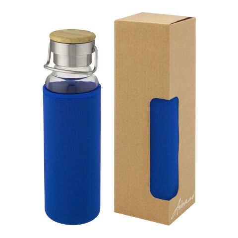 Thor 660 ml Glasflasche mit Neoprenhülle Standard | Blau | ohne Werbeanbringung | Nicht verfügbar | Nicht verfügbar | Nicht verfügbar