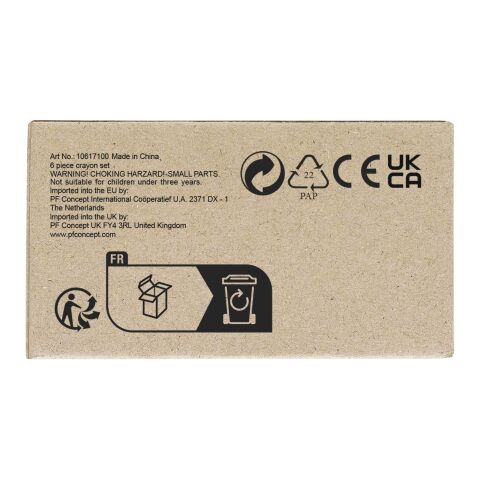 6 teiliges Wachsmalstifteset Standard | natur | ohne Werbeanbringung | Nicht verfügbar | Nicht verfügbar | Nicht verfügbar