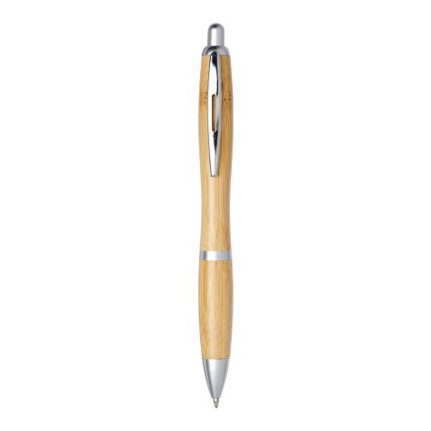 Nash Kugelschreiber aus Bambus Priority | natural-silber | Digitaldruck | Schaft gesamte Länge | 60 mm x 8 mm