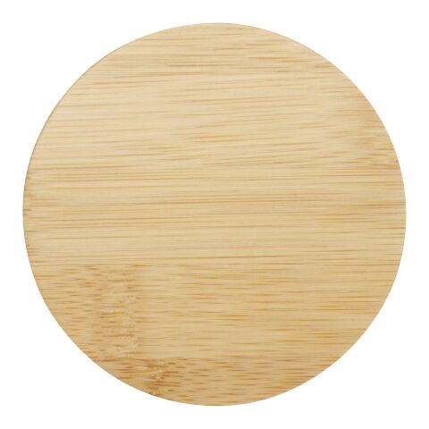 Leona 350 ml Glasbecher mit Bambusdeckel Standard | weiss | ohne Werbeanbringung | Nicht verfügbar | Nicht verfügbar