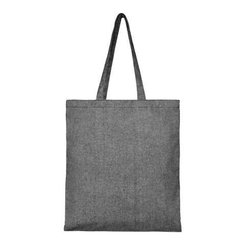 Pheebs Tragetasche aus recycelter Baumwolle,  210 g/m² Standard | heather schwarz | ohne Werbeanbringung | Nicht verfügbar | Nicht verfügbar | Nicht verfügbar