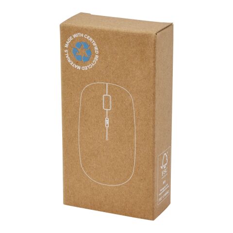 Menlo Funkmaus aus RCS-Recyceltem Kunststoff  Standard | weiß | ohne Werbeanbringung | Nicht verfügbar | Nicht verfügbar