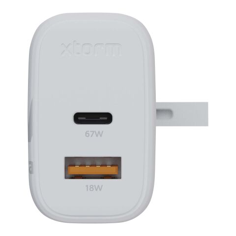 Xtorm XEC067G GaN² Ultra 67 W Wandladegerät mit UK-Stecker Standard | Weiß | ohne Werbeanbringung | Nicht verfügbar | Nicht verfügbar