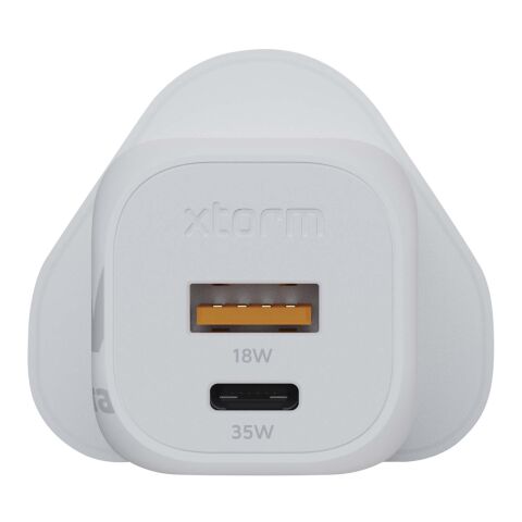 Xtorm XEC035 GaN² Ultra 35 W Wandladegerät mit UK-Stecker Standard | Weiß | ohne Werbeanbringung | Nicht verfügbar | Nicht verfügbar
