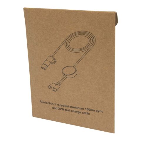 Alasia 150 cm 5-in-1 Kabel aus recyceltem Kunststoff für Datenübertragung und 27W Schnellladung Standard | rot | ohne Werbeanbringung | Nicht verfügbar | Nicht verfügbar